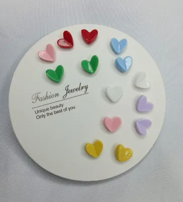 Fashionable Small Heart Shaped Earring Set ( 7 Pairs )